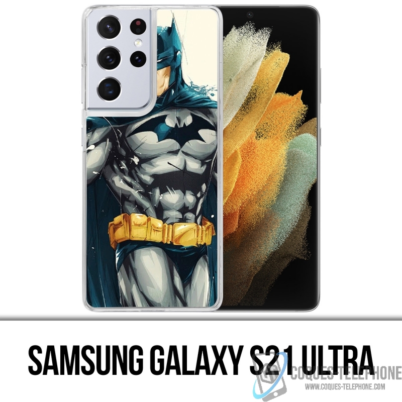 Funda Samsung Galaxy S21 Ultra - Batman Paint Art