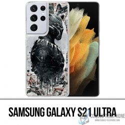 Custodia per Samsung Galaxy S21 Ultra - Black Panther Comics Splash