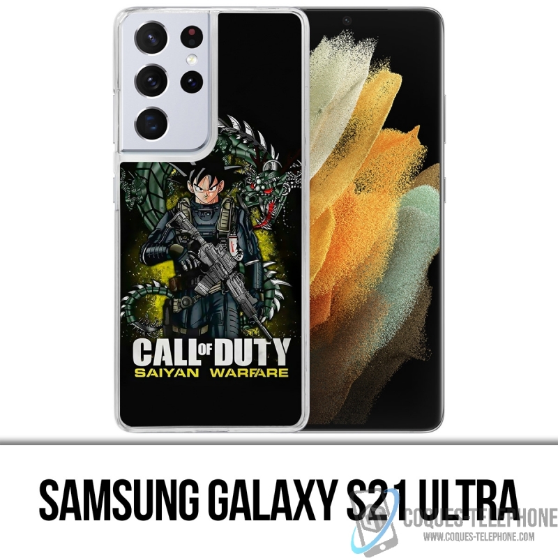 Coque Samsung Galaxy S21 Ultra - Call Of Duty X Dragon Ball Saiyan Warfare