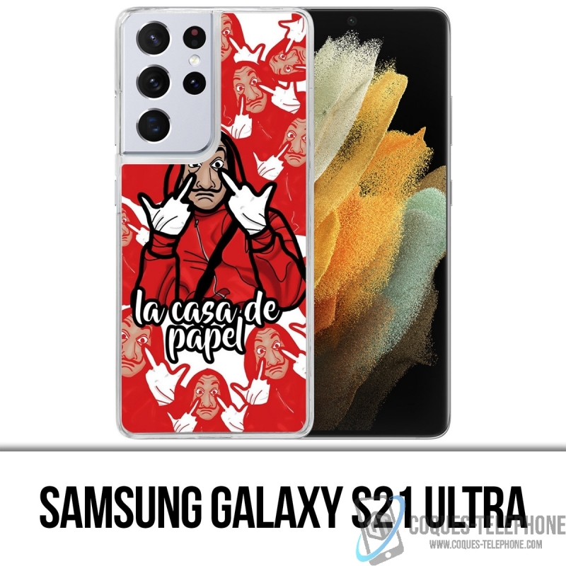 Custodia per Samsung Galaxy S21 Ultra - Casa De Papel - Cartoon