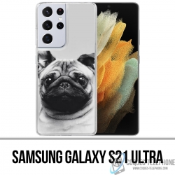 Funda Samsung Galaxy S21 Ultra - Orejas de perro Pug