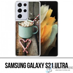 Funda Samsung Galaxy S21 Ultra - Chocolate caliente con malvavisco