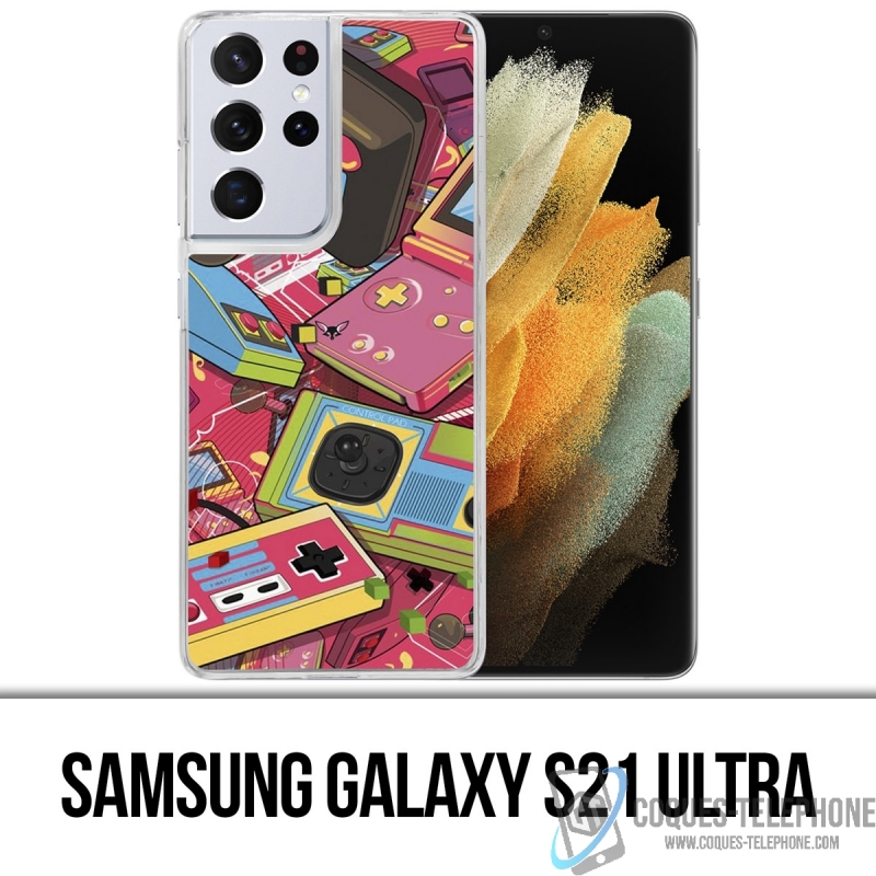 Custodia per Samsung Galaxy S21 Ultra - Console vintage retrò