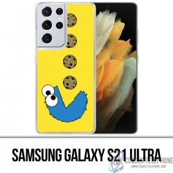 Custodia per Samsung Galaxy S21 Ultra - Cookie Monster Pacman