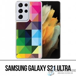 Funda Samsung Galaxy S21 Ultra - Cubos multicolores