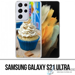 Custodia per Samsung Galaxy S21 Ultra - Cupcake blu