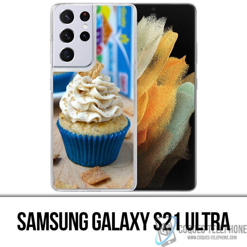 Coque Samsung Galaxy S21 Ultra - Cupcake Bleu