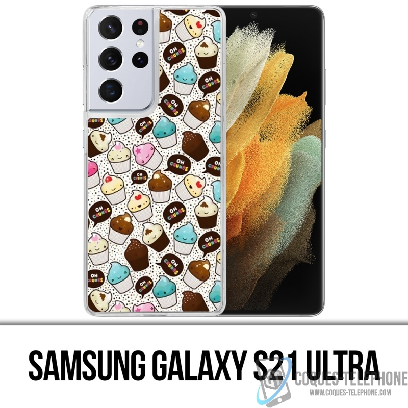 Funda Samsung Galaxy S21 Ultra - Kawaii Cupcake