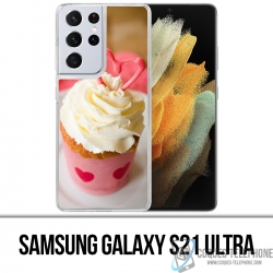 Custodia per Samsung Galaxy S21 Ultra - Cupcake rosa