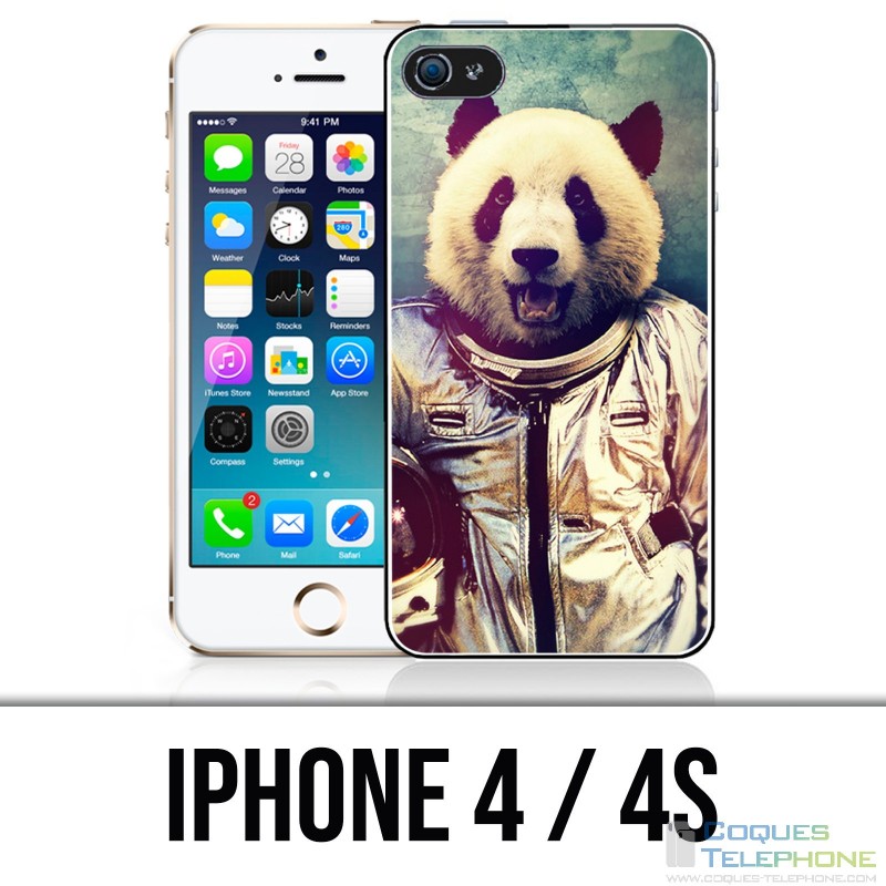Coque iPhone 4 / 4S - Animal Astronaute Panda