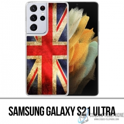 Custodia per Samsung Galaxy S21 Ultra - Bandiera vintage del Regno Unito
