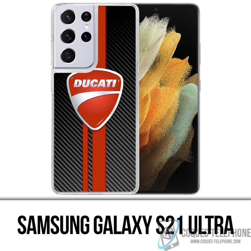 Samsung Galaxy S21 Ultra case - Ducati Carbon