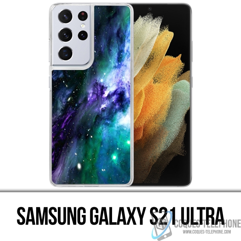 Coque Samsung Galaxy S21 Ultra - Galaxie Bleu