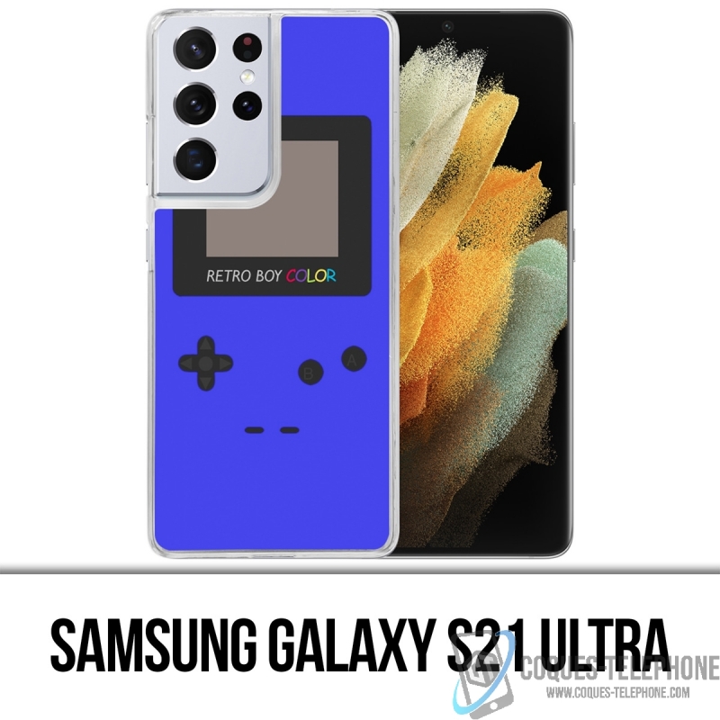 Coque pour Samsung Galaxy S21 Ultra - Game Boy Color Bleu