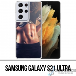 Coque Samsung Galaxy S21 Ultra - Girl Musculation
