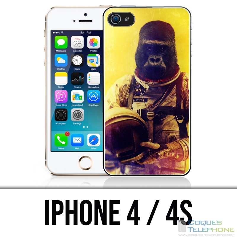 Coque iPhone 4 / 4S - Animal Astronaute Singe