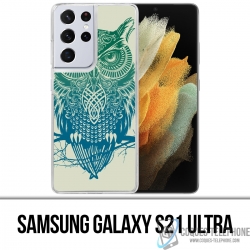 Coque Samsung Galaxy S21 Ultra - Hibou Abstrait