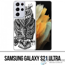 Samsung Galaxy S21 Ultra Case - Aztec Owl