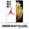 Funda Samsung Galaxy S21 Ultra - Jordan Basketball Logo Blanco