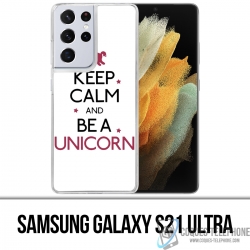 Funda Samsung Galaxy S21 Ultra - Keep Calm Unicorn Unicornio