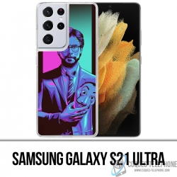 Samsung Galaxy S21 Ultra case - La Casa De Papel - Professor Neon