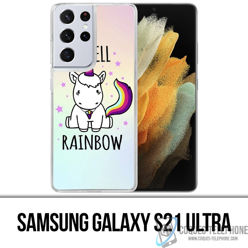 Coque Samsung Galaxy S21 Ultra - Licorne I Smell Raimbow