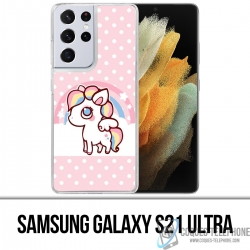 Samsung Galaxy S21 Ultra Case - Kawaii Einhorn