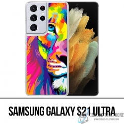 Samsung Galaxy S21 Ultra Case - Mehrfarbiger Löwe
