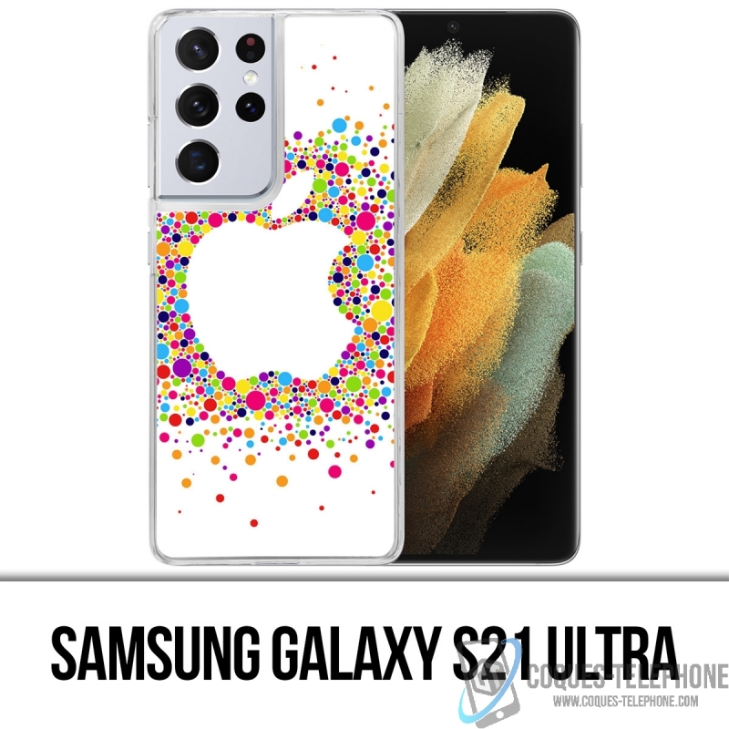 Custodia per Samsung Galaxy S21 Ultra - Logo Apple multicolore