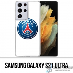 Funda Samsung Galaxy S21 Ultra - Logotipo Psg Fondo Blanco