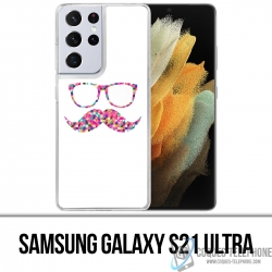 Custodia per Samsung Galaxy S21 Ultra - Occhiali baffi