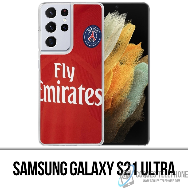 Coque Samsung Galaxy S21 Ultra - Maillot Rouge Psg