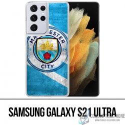 Custodia per Samsung Galaxy S21 Ultra - Manchester Football Grunge