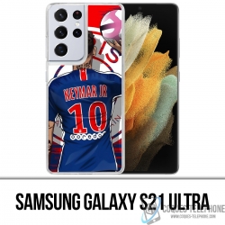 Custodia per Samsung Galaxy S21 Ultra - Neymar Psg Cartoon