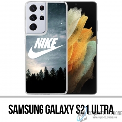 Samsung Galaxy S21 Ultra Case - Nike Logo Wood
