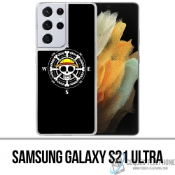Funda Samsung Galaxy S21 Ultra - Brújula con logotipo de una pieza