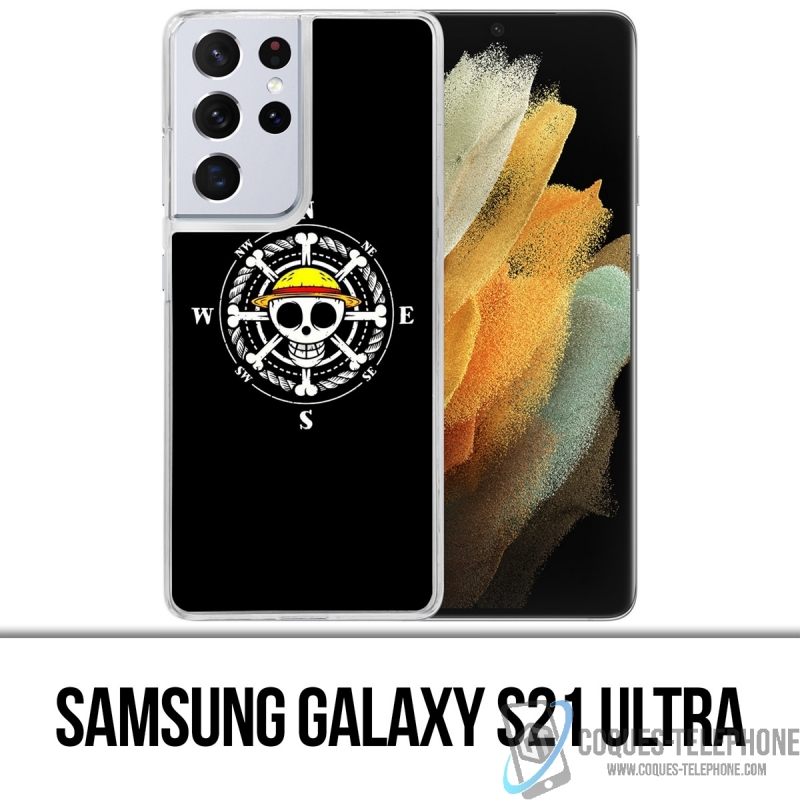 Funda Samsung Galaxy S21 Ultra - Brújula con logotipo de una pieza