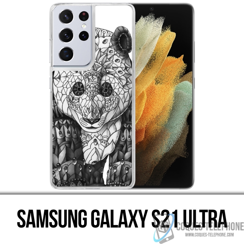 Samsung Galaxy S21 Ultra Case - Panda Azteque