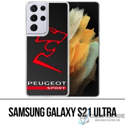 Coque Samsung Galaxy S21 Ultra - Peugeot Sport Logo