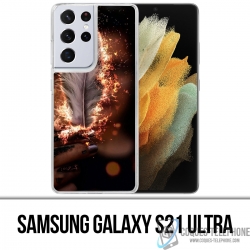 Coque Samsung Galaxy S21 Ultra - Plume Feu