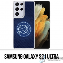 Coque Samsung Galaxy S21 Ultra - Psg Minimalist Fond Bleu