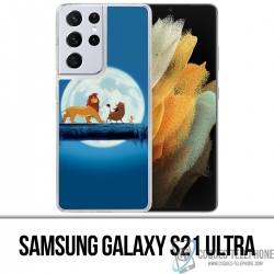 Coque Samsung Galaxy S21 Ultra - Roi Lion Lune