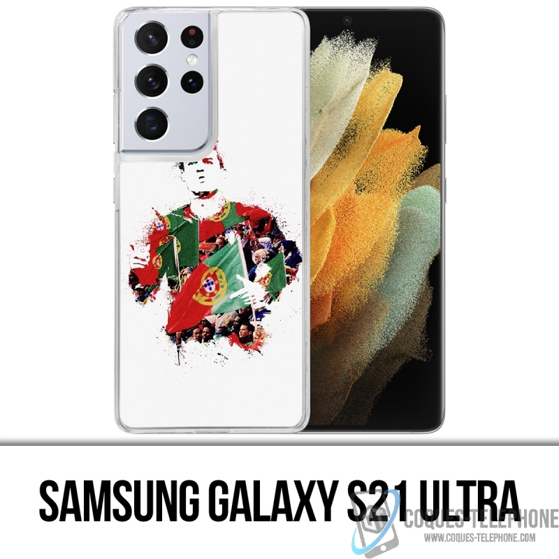 Custodia per Samsung Galaxy S21 Ultra - Ronaldo Football Splash
