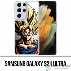 Custodia per Samsung Galaxy S21 Ultra - Goku Wall Dragon Ball Super