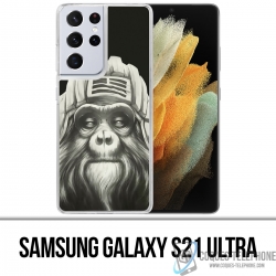 Coque Samsung Galaxy S21 Ultra - Singe Monkey Aviateur