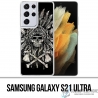 Custodia per Samsung Galaxy S21 Ultra - Piume di testa di teschio