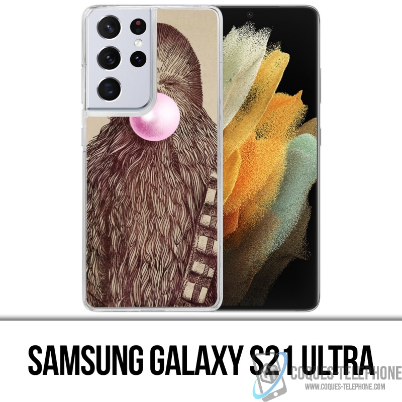 Custodia per Samsung Galaxy S21 Ultra - Gomma da masticare Chewbacca Star Wars
