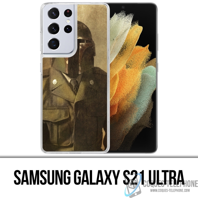 Custodia per Samsung Galaxy S21 Ultra - Star Wars Vintage Boba Fett