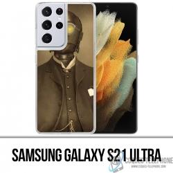 Custodia per Samsung Galaxy S21 Ultra - Star Wars Vintage C3Po