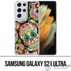 Custodia per Samsung Galaxy S21 Ultra - Teschio di zucchero